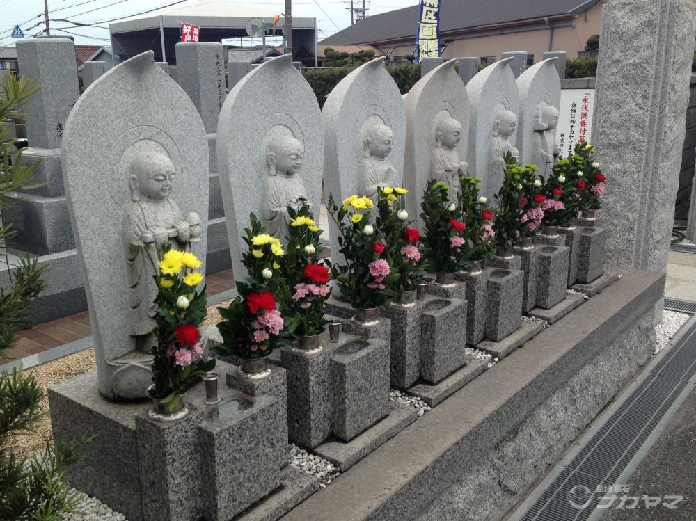 山之上霊園　2016春彼岸　六地蔵お花